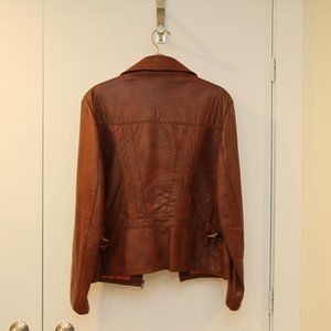 vintage leather jacket rust colour